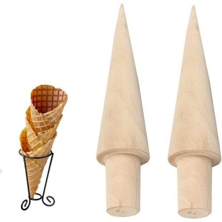 2-delt træform til kegler, vaffelrulleform til fremstilling af gør-det-selv-vafler og isvafler