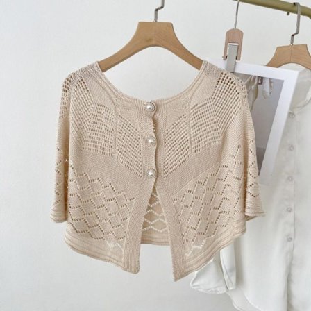 Strikket sjal korssjal 4 4