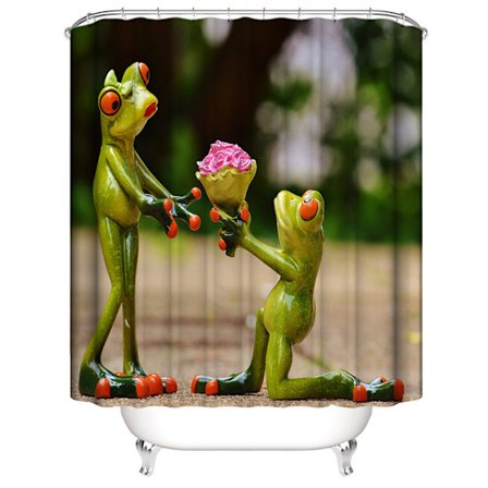 #Duschdraperi, bekännelsegroda, vattentät, 150*180cm#