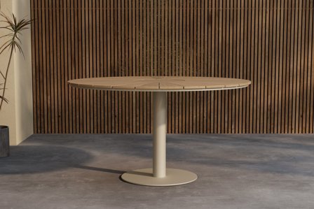 Venture Home Croft Matbord beige, Ø120 cm, Utemöbler