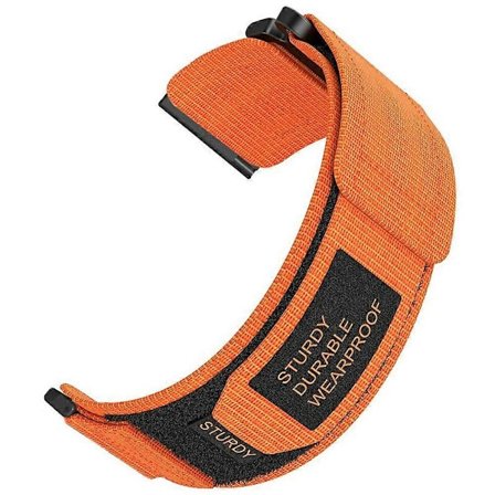 24mm Nylon Klokkereim for Suunto 9 7 Spartan Sport Wrist HR Baro Løkke Feste Stropp - Grå (FMY)