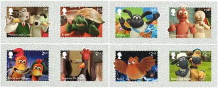 England - Aardman - Postfrisk sæt 8v