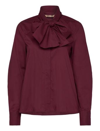Solid Cotton Shirt Burgundy Stella Nova
