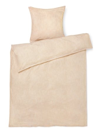 Juna Monochrome Lines Sengetøj 140X220 Cm Dk - Beige - 140X220;63X60CM