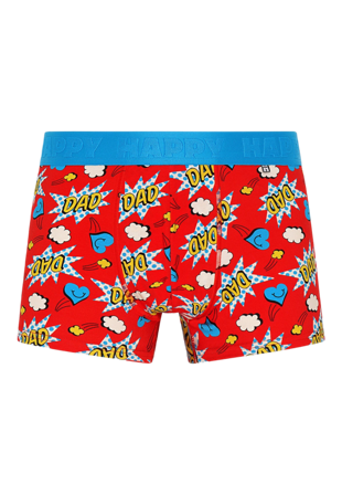 Happy Socks 1-Pack Super Dad Short Boxer Kalsonger Herr Röd L