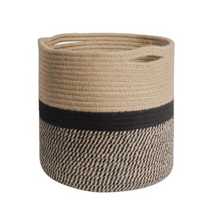 Vævet Rund Vasketøjskurv Opbevaringskurv til Beskidt Tøj til Boligindretning
