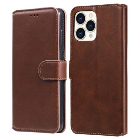 SKALO iPhone 13 Pro Max Classic -lompakkokotelo - ruskea Brown