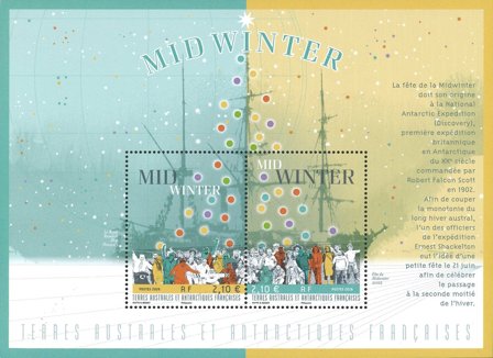 Fransk Antarktis - Midwinter - Postfrisk miniark