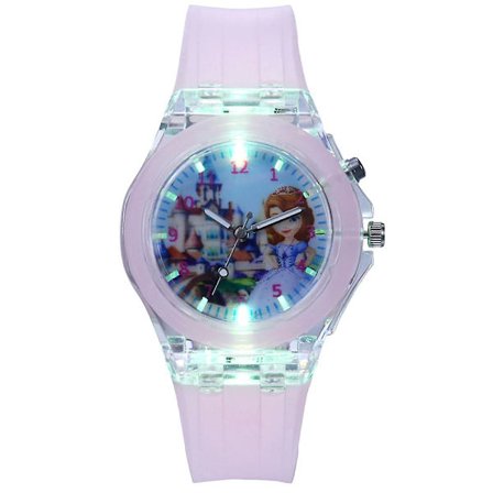 Frozen Princess Elsa Watch Børnepige Silikone Night Luminous Watches