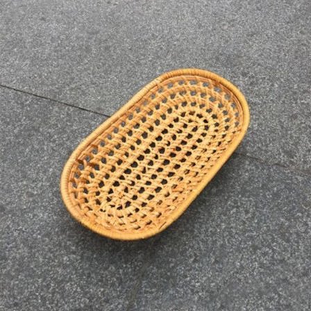 Rattan Braid Opbevaringsbakke Køkken Brødkurv OVAL-S OVAL-S