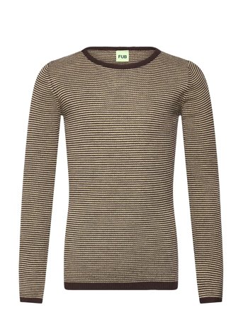 FUB Rib Blouse - Brown - 120