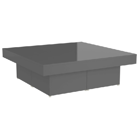 Vidaxl Soffbord Grå Högglans 90x90x28 Cm Spånskiva Grå