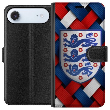 Yhteensopiva Lompakkokotelo Apple Apple iPhone 17 Air Graafinen Englanti-aihe heraldisilla leijonilla ja punaisella, valkoisella ja sinisellä punotul