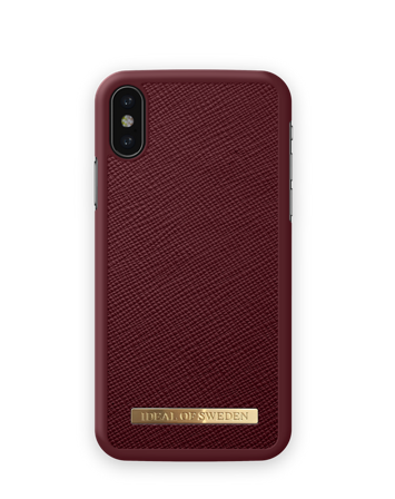 Saffiano Case iPhone X Burgundy