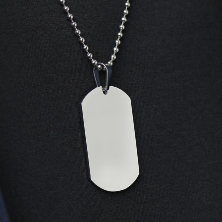 Silver-Tone Dog Tag Necklace for Men - Dog tags