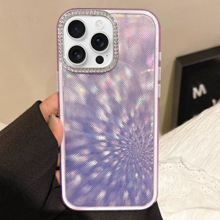 iPhone 16 Pro Diamant Linse Ram Skal - Hybrid TPU och PC Skyddsfodral