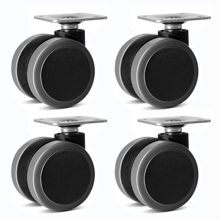 4 stk. 1,5" Vogn Hjul Møbelhjul Drejeplade