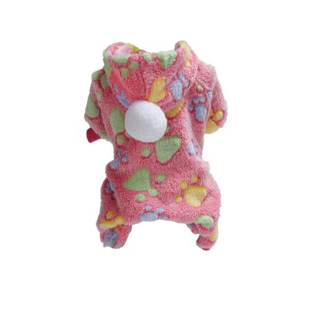 CDQ Hundpyjamas Valptröja Hoodie Vintervarma valpkläder Rose red