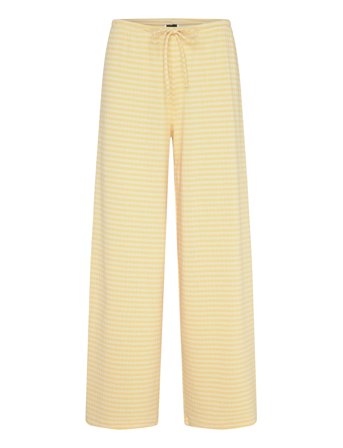 Gina Tricot Striped Soft Trousers - Yellow - XS