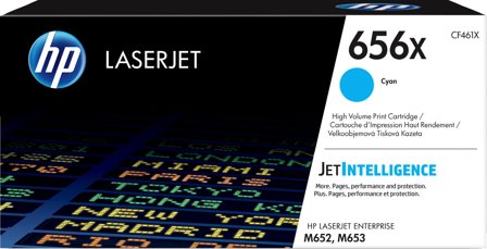 HP 656X cyan original LaserJet-tonerkassett med hög kapacitet, 889894325464