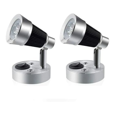 Dæmpbar Sengelampe med Touch og USB-ladeport, Indvendig Belysning til Køretøj og Hjem (2-pak)