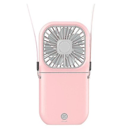 Bärbar Halsfläkt Mini Tyst Handhållen Personlig Vikbar USB Uppladdningsbar Fläkt