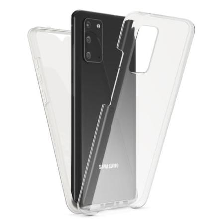 360 graders etui kompatibelt med Samsung Galaxy S20, gennemsigtigt komplet cover bagpå og beskyttelse af frontskærmen,
