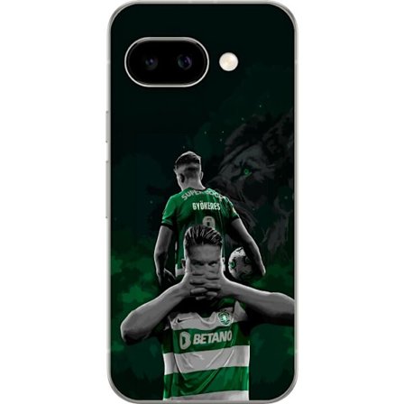 Kompatibelt Mobildeksel til Google Pixel 9a Neonmotiv med teksten "Gaming is in my DNA" på en blå og rød murvegg med en lysende DNA-spiral.