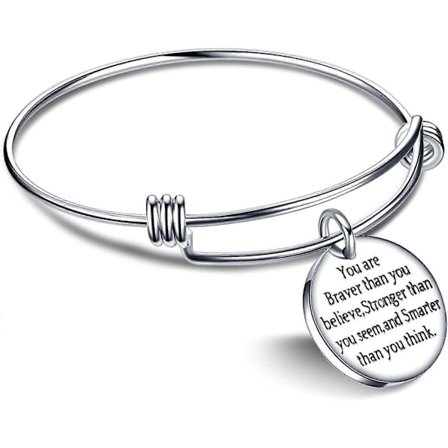 Du är modigare, starkare, smartare än du tror Inspirerande expanderbart armband för kvinnor