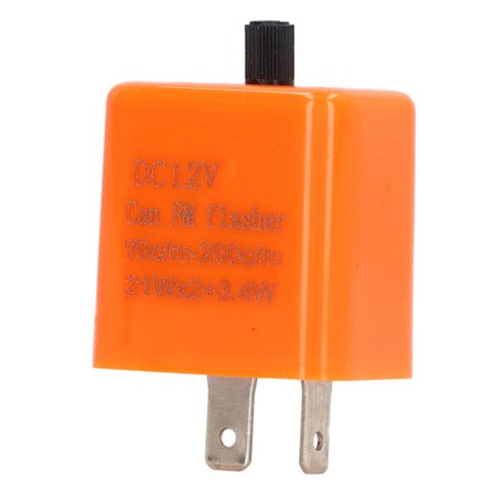 Blinkrelæ 12V LED Blinklys 2 Ben Normalt åben Justerbar frekvens til bil