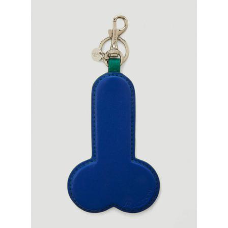 JW Anderson, Keyring Blauw, Heren, Maat:ONE Size,leer