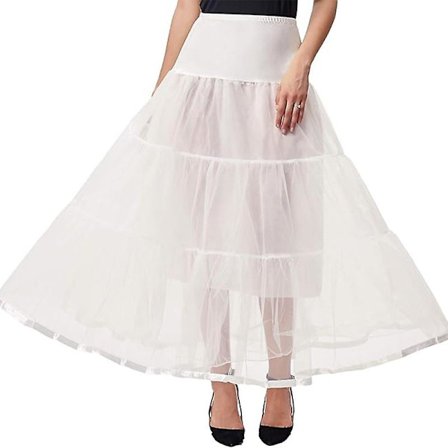 Dam Ankel Långa Underkjolar Kjolar Bröllop Halv Slips Krinoliner Underskirt