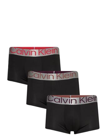 Low Rise Trunk 3Pk Boksershorts Svart Calvin Klein