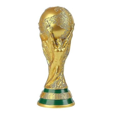 Jalkapallon MM-kisat Qatar 2022 Kultapokaali Urheilumuistoesine Replica Jalkapallofanin Lahja 27cm