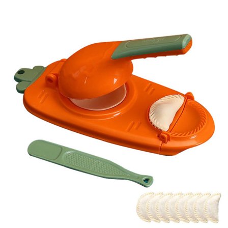 2 i 1 dumplingsmaskin, nytt verktyg för att tillverka dumpling i köket, orange
