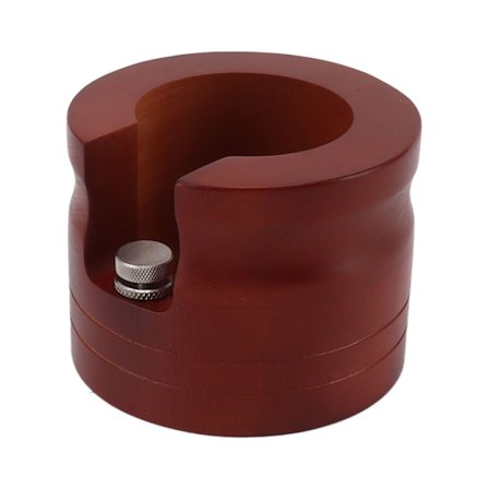 Rund kaffeportafilterholder i tre, bunnløs manipuleringsstasjon for hjemmebar, rød 51 mm 54 mm