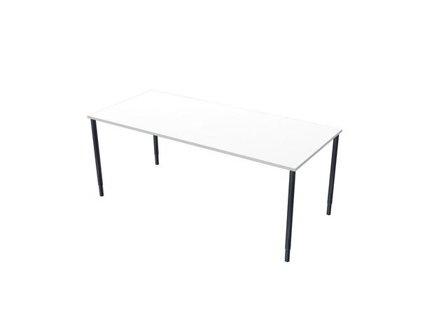 LANAB DESIGN Skrivbord fristående 180x80cm vitlam/svart - Lyreco - Kontorsmöbler och inredning - Bord och hurtsar - Skrivbord - Fasta