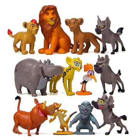 12 stk/sett Løvenes Konge Løvevakt Actionfigur Playset Simba Kion Timon Pumbaa Dukkesamling Modellleker Barn Gave (FMY)