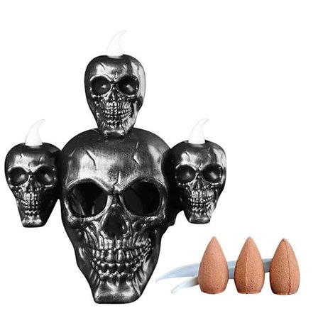 Halloween Dödskalle Lampa Skräck Ljus Lampa Sandelträ (A)