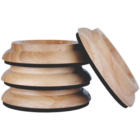 Sett med 4 møbelbentrekk i massivt tre, naturlige eike pianomatter, støtsikre, lydtette, sklisikre