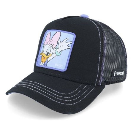 Capslab - Svart trucker Keps - Disney Daisy Black Trucker @ Hatstore