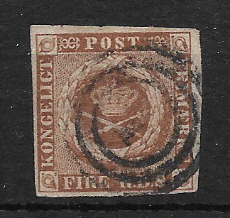 Danmark 1854 - AFA IIId - Stemplet