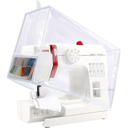 Symaskinebetræk med opbevaringslommer, beskyttende støvbetræk til symaskine, symaskinestøvbetræk kompatibelt med Singer Brother-maskine