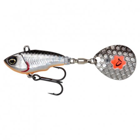 Savage Gear Fat Tail Spin (Shallow) 6,5cm, 12.5g Sinking - Dirty Silve