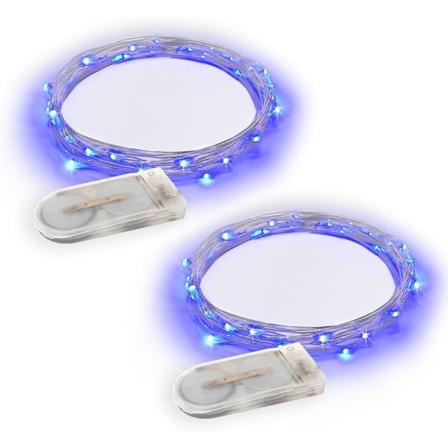 2-pakning 6,5 fot 20 LED-lys, fe-lys batteridrevet for Pati
