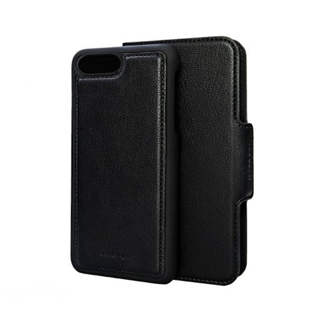 iPhone 7/8 Plus Merskal Magnetiskt Skal & Plånbok Svart
