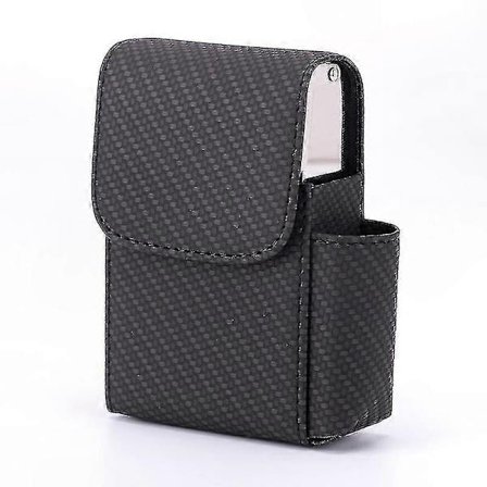 Højkvalitets cigaretetui i rustfrit stål med lighterholder og bæltestrop til mænd