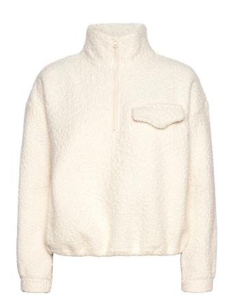 Florrie W Sherpa Half Zip Sport Sport Clothing Sport Fleeces & Midlayers Cream Athlecia