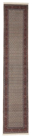 Moud Rug 78X393 Runner Brown/Black Wool, Persia