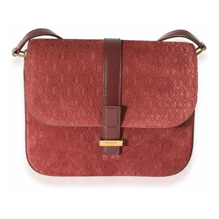Saint Laurent Vintage, Pre-owned Shoulder Bags Rood, Dames, Maat:ONE Size,suede,burgundy